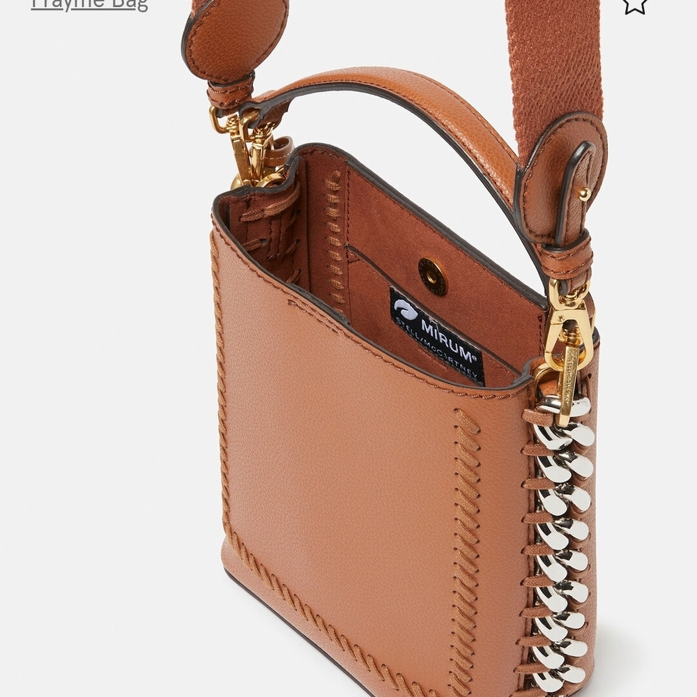 NWT! Stella Mccartney Frayme MIRUM® Mini Square Bucket Bag